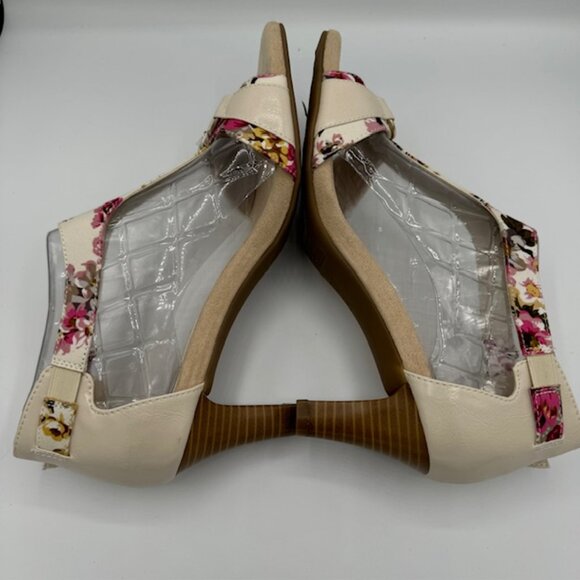 Aerosoles A2 Heelrest Floral / Beige Peep Toe Sandals Size 8.5 NEW!!! - Picture 6 of 6